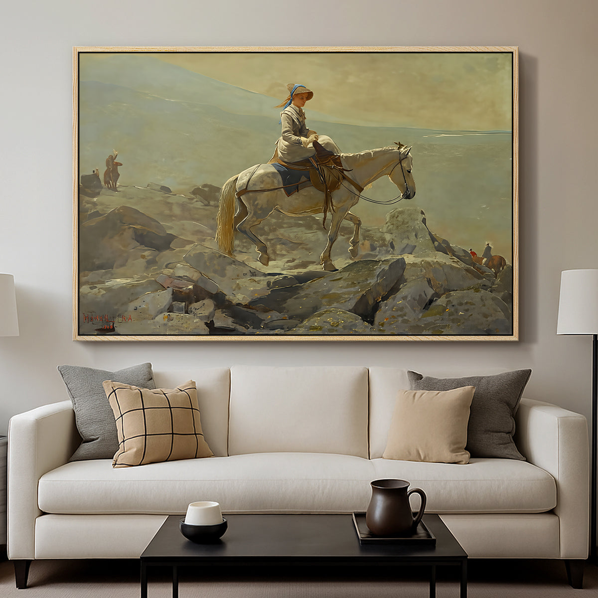 The Bridle Path, White Mountains, 1868 - Floater Framed Canvas Print