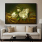Magnolias on Gold Velvet Cloth, c. 1888-1890 - Floater Framed Canvas Print