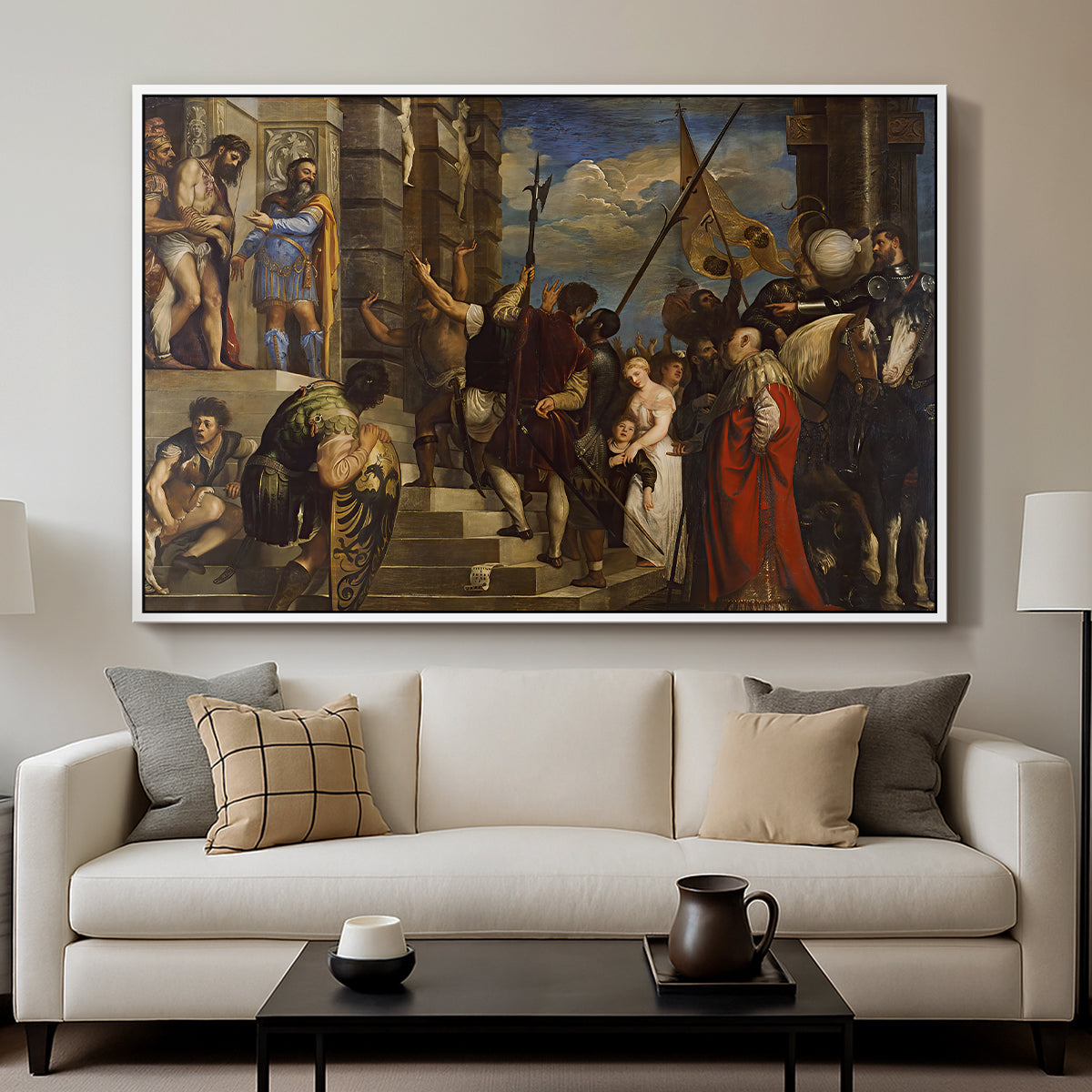 Ecce Homo, c. 1543 - Floater Framed Canvas Print