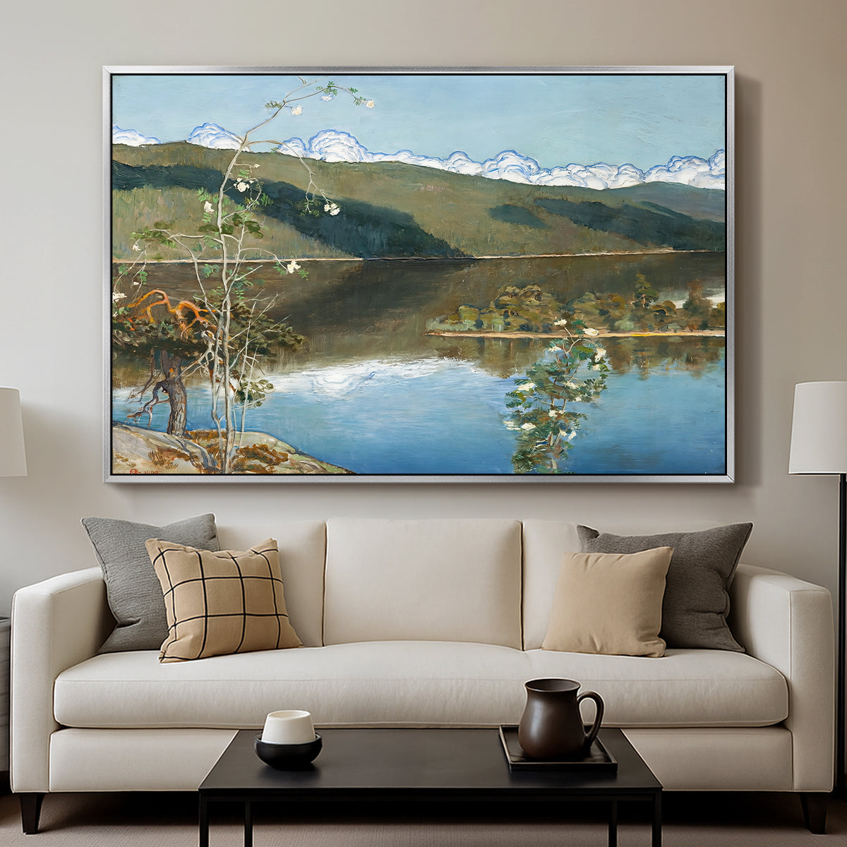 Thunderclouds on the Horizon, 1897 - Floater Framed Canvas Print