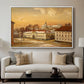 The Riding School at Akershus Castle, 1846 - Floater Framed Canvas Print