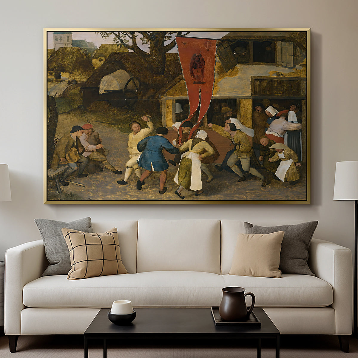 A Village Fair, c. 1567-1569 - Floater Framed Canvas Print