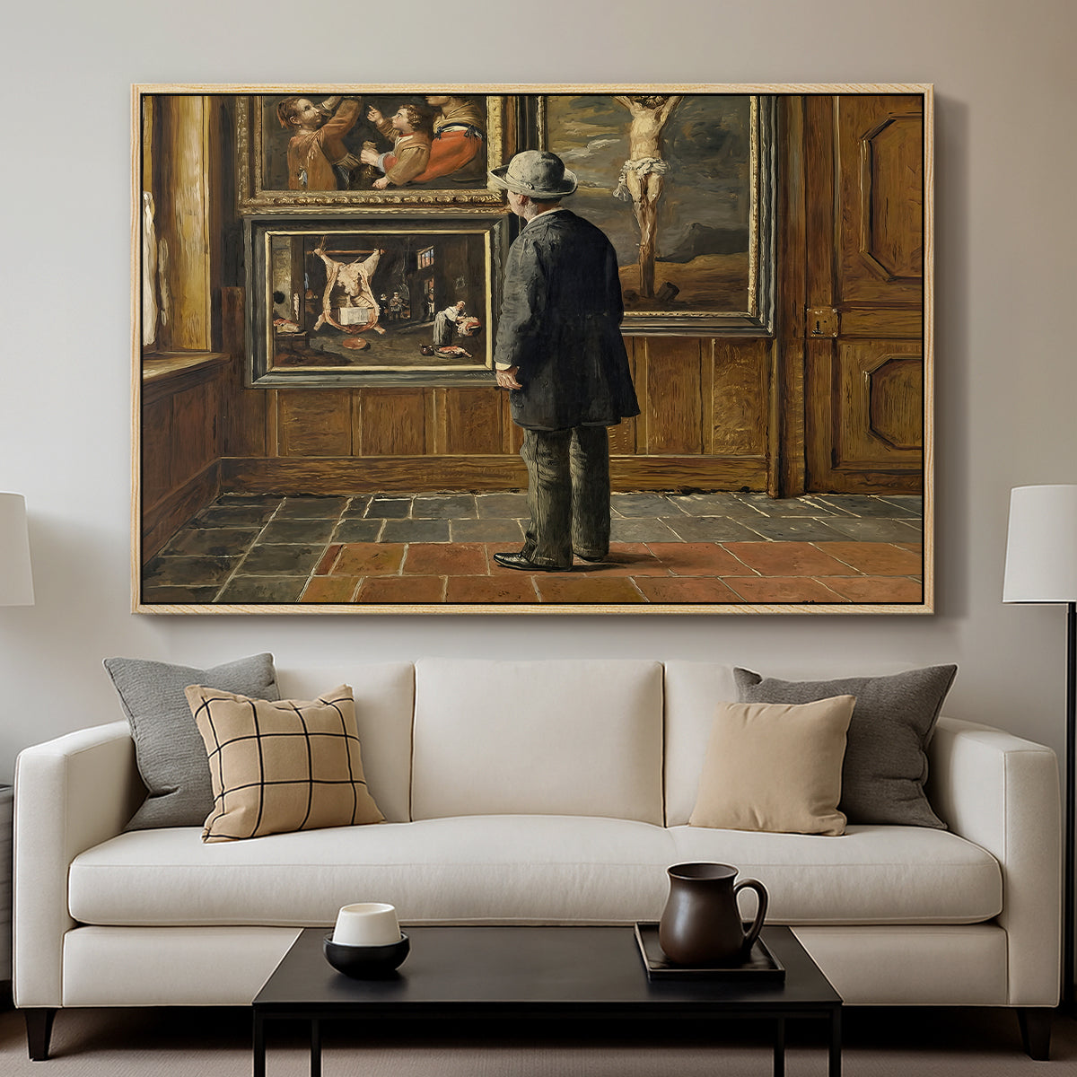 The Picture Lover, 1884 - Floater Framed Canvas Print