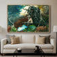 Campfire, Adirondacks, 1892 - Floater Framed Canvas Print