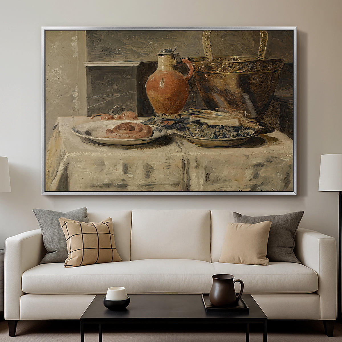 Still Life with Jar, c. 1881-1885 - Floater Framed Canvas Print
