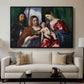 Madonna and Child with Saints Dorothy and George, c. 1516 - Floater Framed Canvas Print
