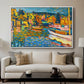 Study for Autumn Landscape with Boats, 1908 - Floater Framed Canvas Print