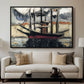Two Boats Side by Side, Port of Marseilles, c. 1916 - Floater Framed Canvas Print