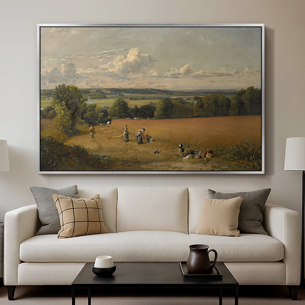 The Wheat Field, 1816 - Floater Framed Canvas Print