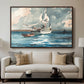 Sloop, Nassau, 1899 - Floater Framed Canvas Print