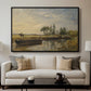 Barge below Flatford Lock, c. 1810 - Floater Framed Canvas Print