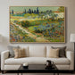 Garden at Arles, 1888 - Floater Framed Canvas Print