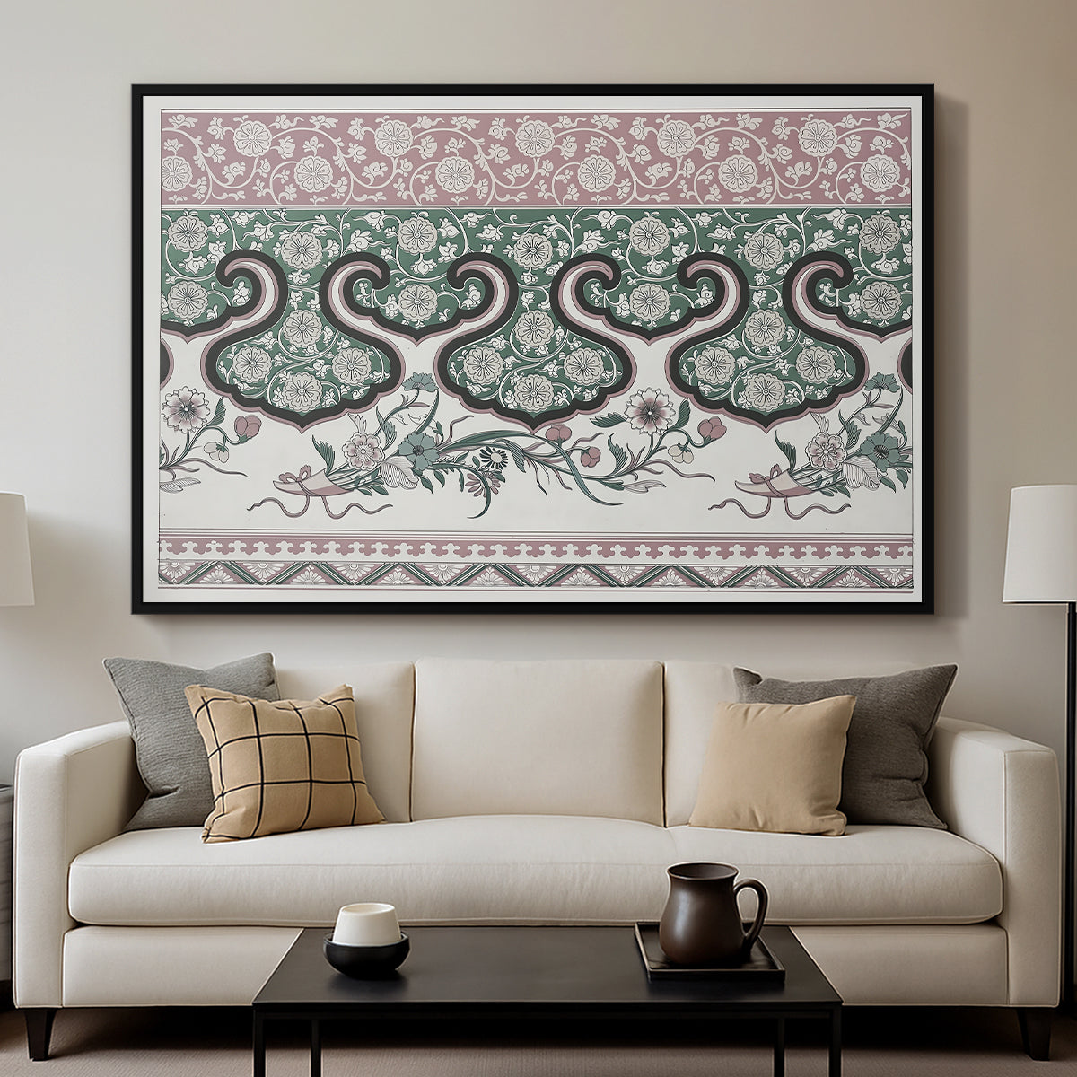 Examples of Chinese Ornament, Pl. LXXVI, 1867 - Floater Framed Canvas Print
