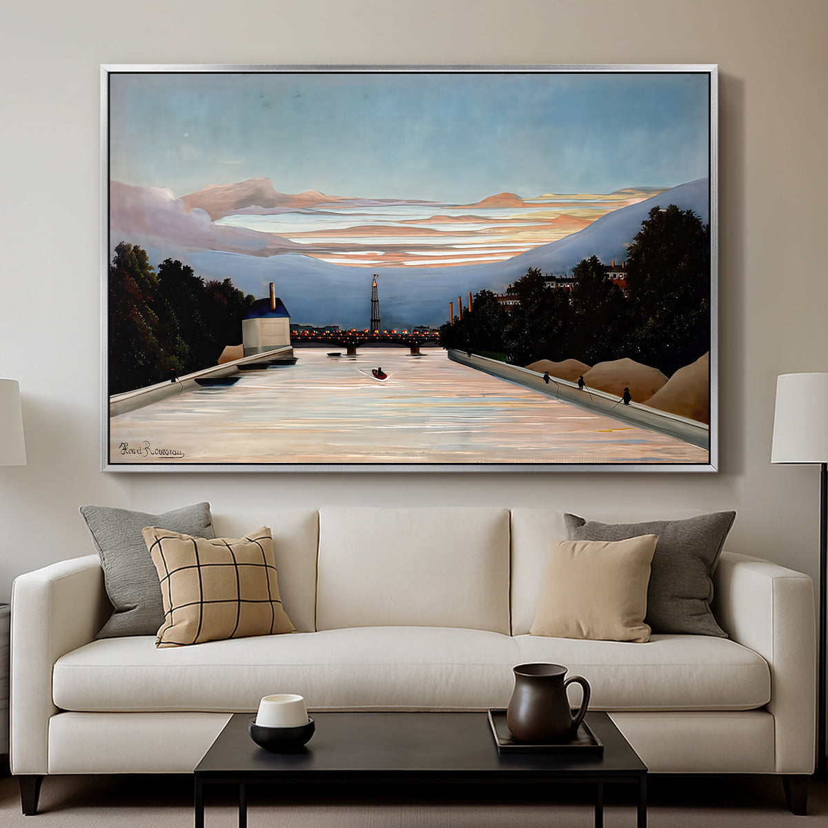 The Eiffel Tower, c. 1898 - Floater Framed Canvas Print