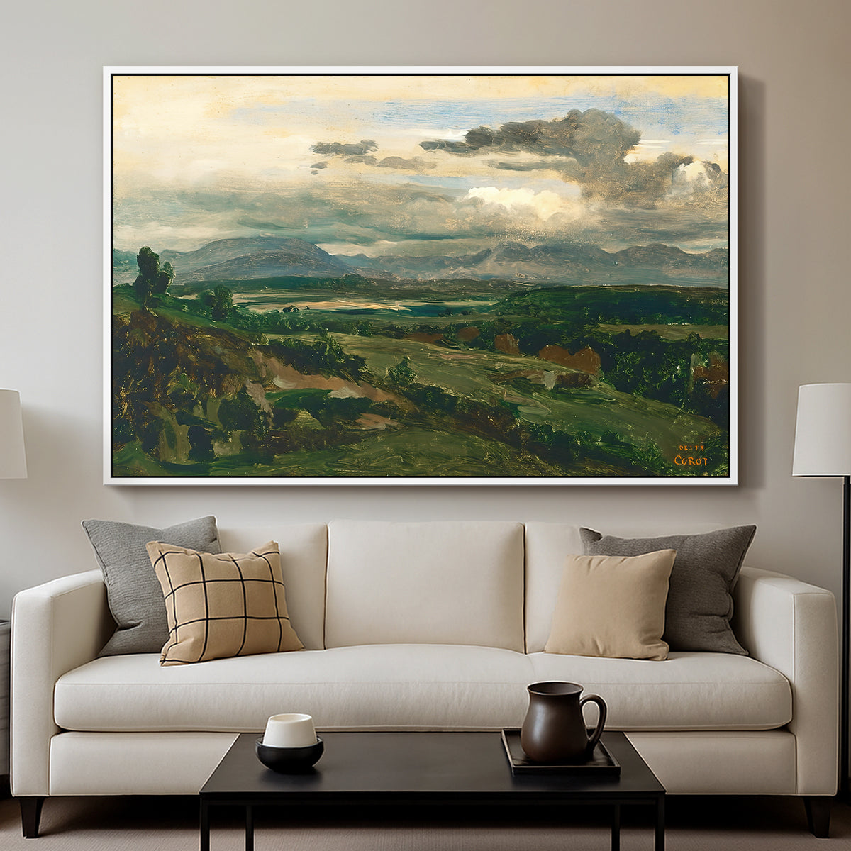 Civita Castellana, c. 1860s - Floater Framed Canvas Print
