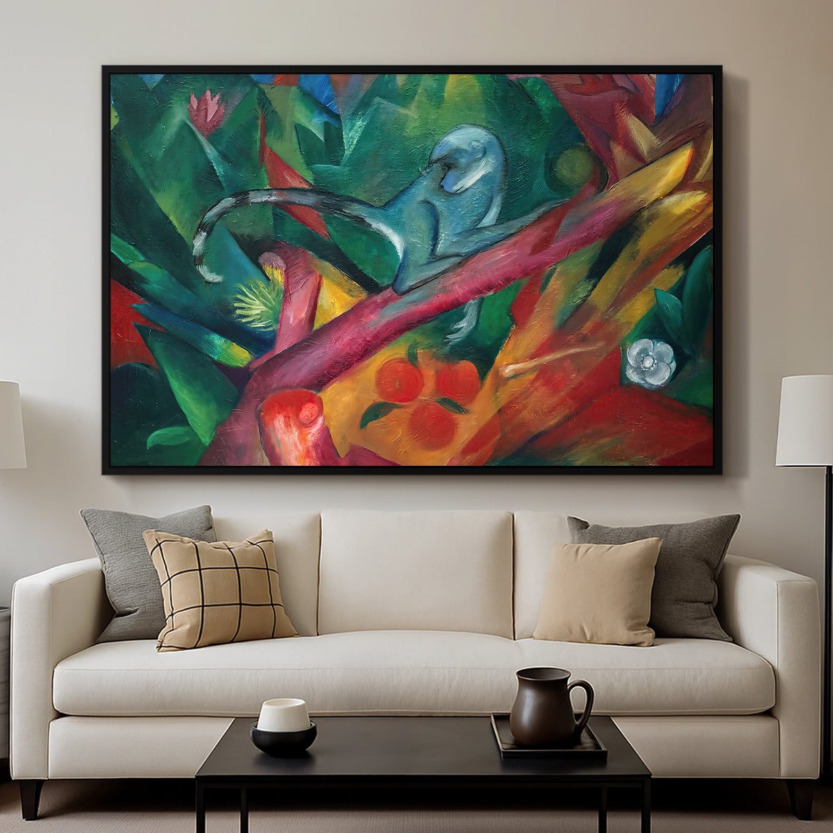 The Monkey, 1912 - Floater Framed Canvas Print