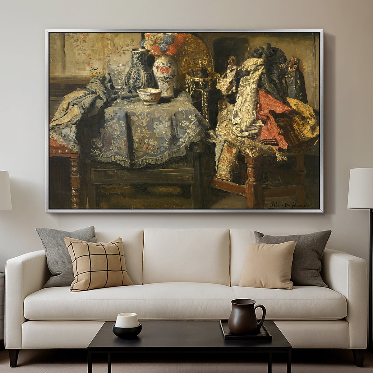 Still Life Requisites, 1885 - Floater Framed Canvas Print