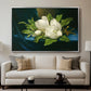 Giant Magnolias on a Blue Velvet Cloth, c. 1890 - Floater Framed Canvas Print
