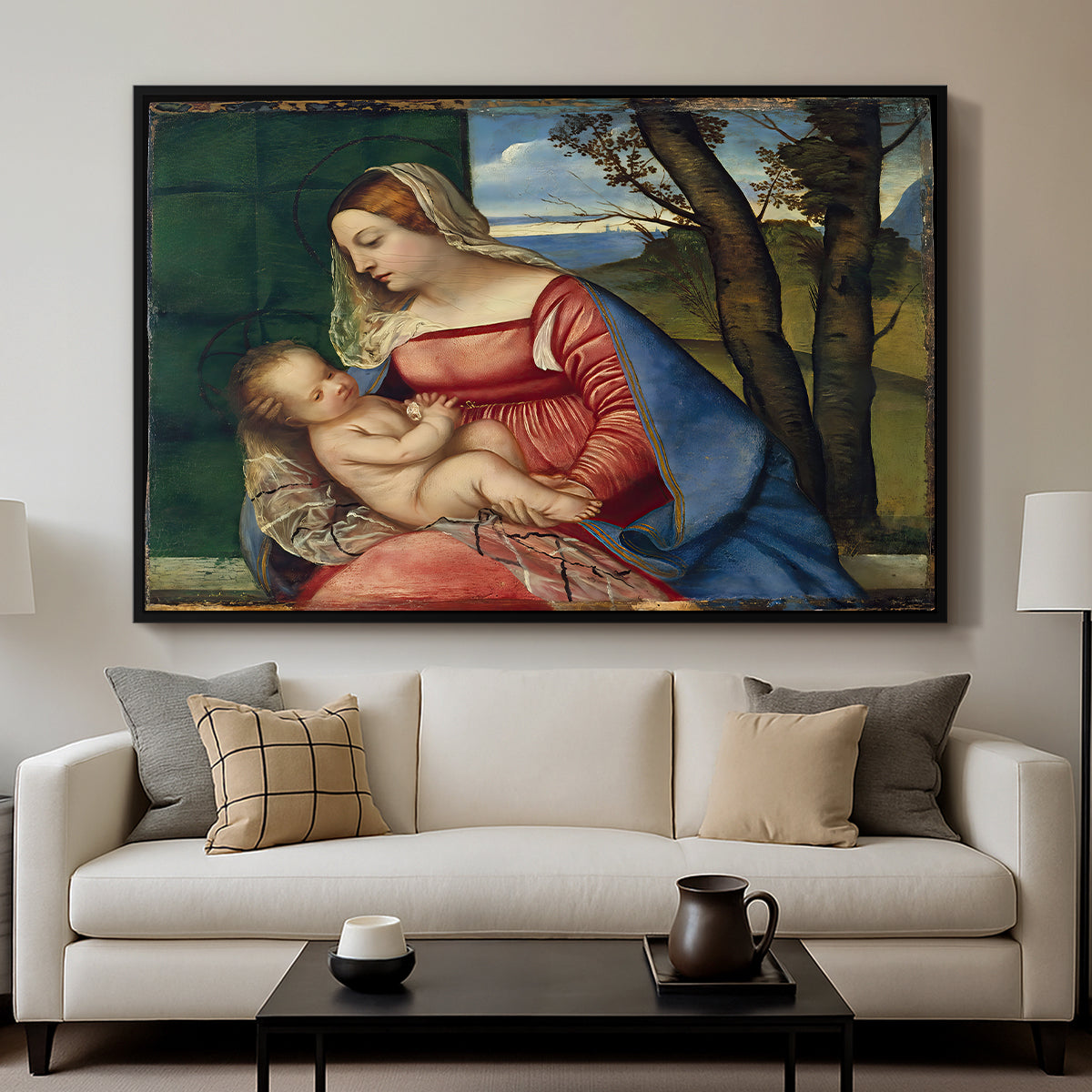 Madonna and Child, c. 1508 - Floater Framed Canvas Print