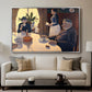 The Dining Room (Breakfast), 1886-1887 - Floater Framed Canvas Print