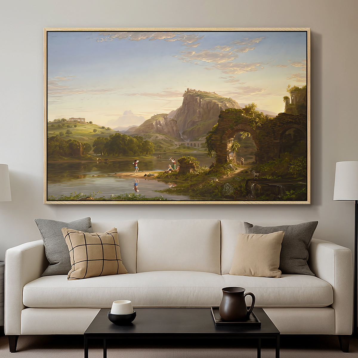 L'Allegro, 1845 - Floater Framed Canvas Print