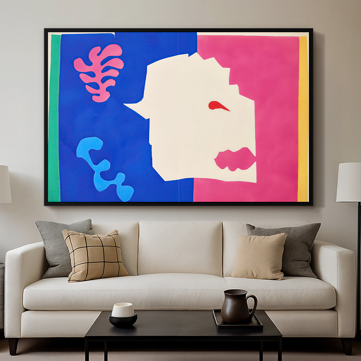 The Wolf (Le loup), from Jazz, 1947 - Floater Framed Canvas Print