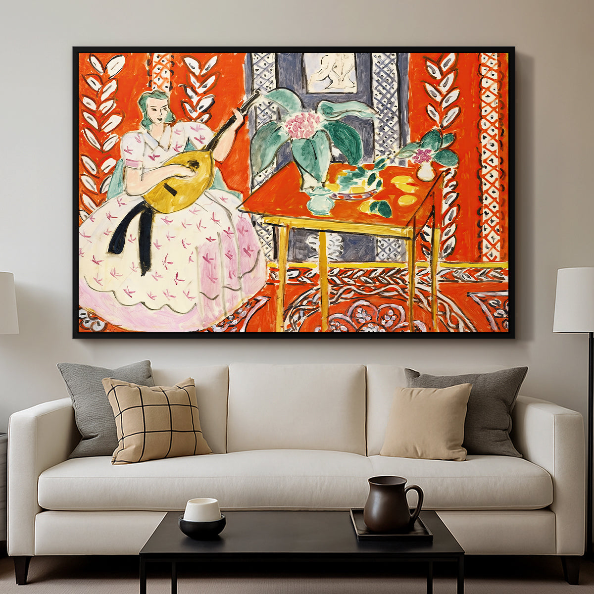 The Lute (Le luth), 1943 - Floater Framed Canvas Print