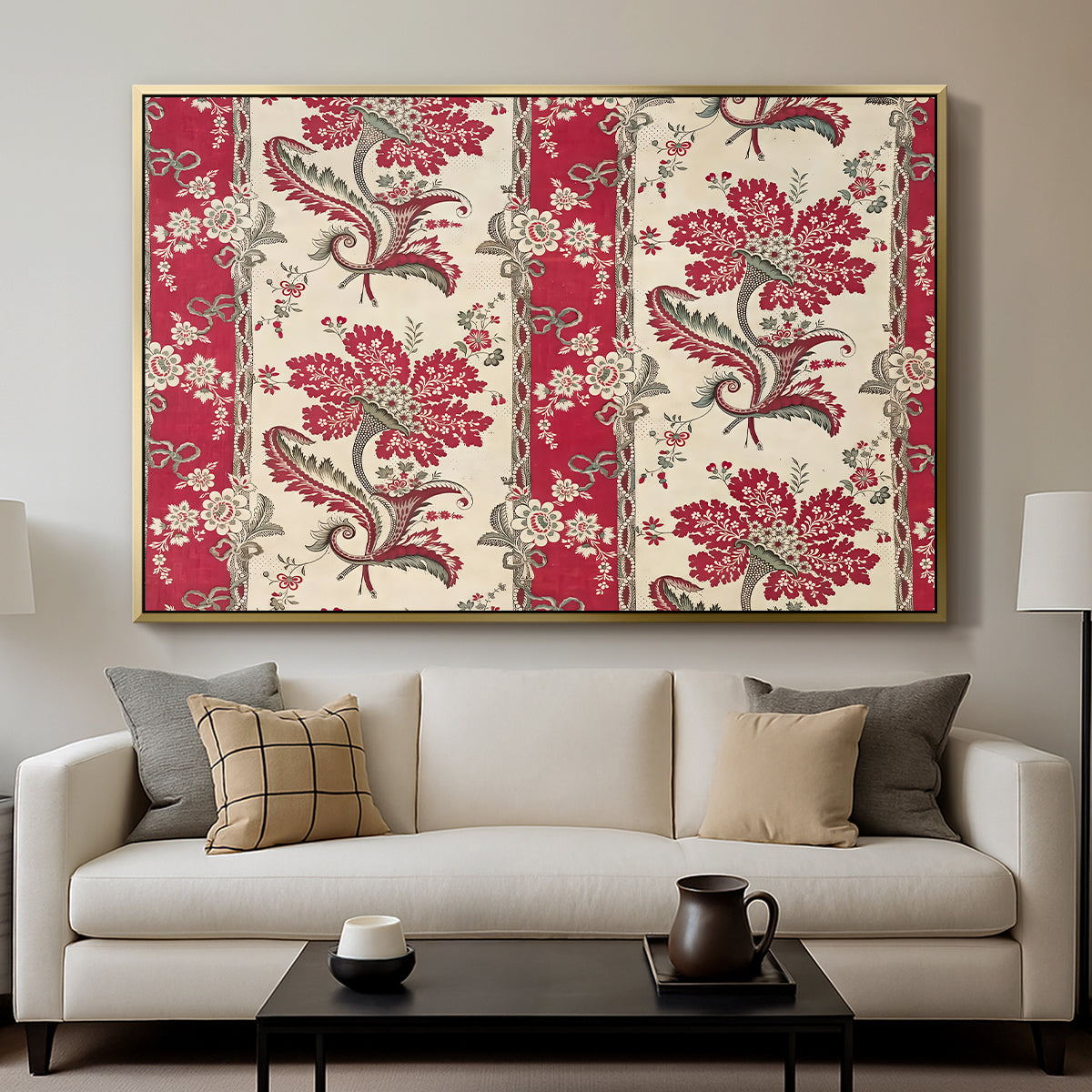 The Flowering Cornucopia (La Corne Fleurie), c. 1789-1850 - Floater Framed Canvas Print