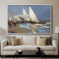 The Beach at Valencia, 1908 - Floater Framed Canvas Print