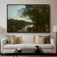 Souvenir of the Environs of Lake Nemi, 1865 - Floater Framed Canvas Print