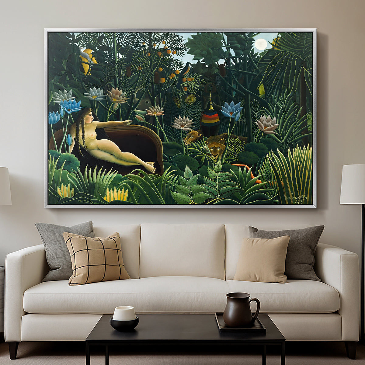 The Dream (Le Rêve), 1910 - Floater Framed Canvas Print