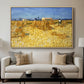 Wheat Field with Sheaves (Harvest in Provence), 1888 - Floater Framed Canvas Print