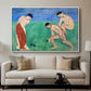 Game of Bowls, 1908 - Floater Framed Canvas Print