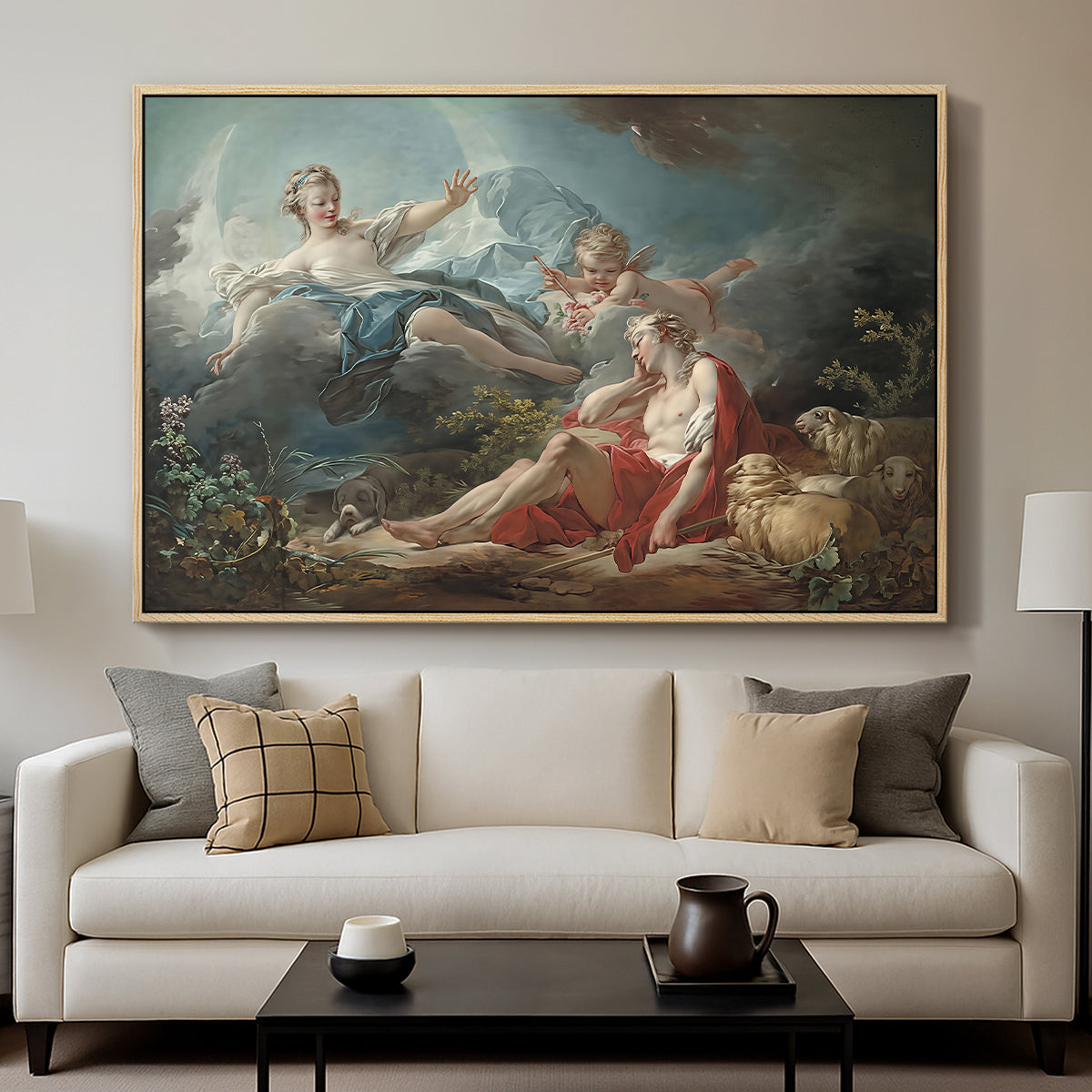 Diana and Endymion, c. 1753-1756 - Floater Framed Canvas Print