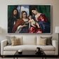 Madonna and Child with Saints Dorothy and George, c. 1516 - Floater Framed Canvas Print