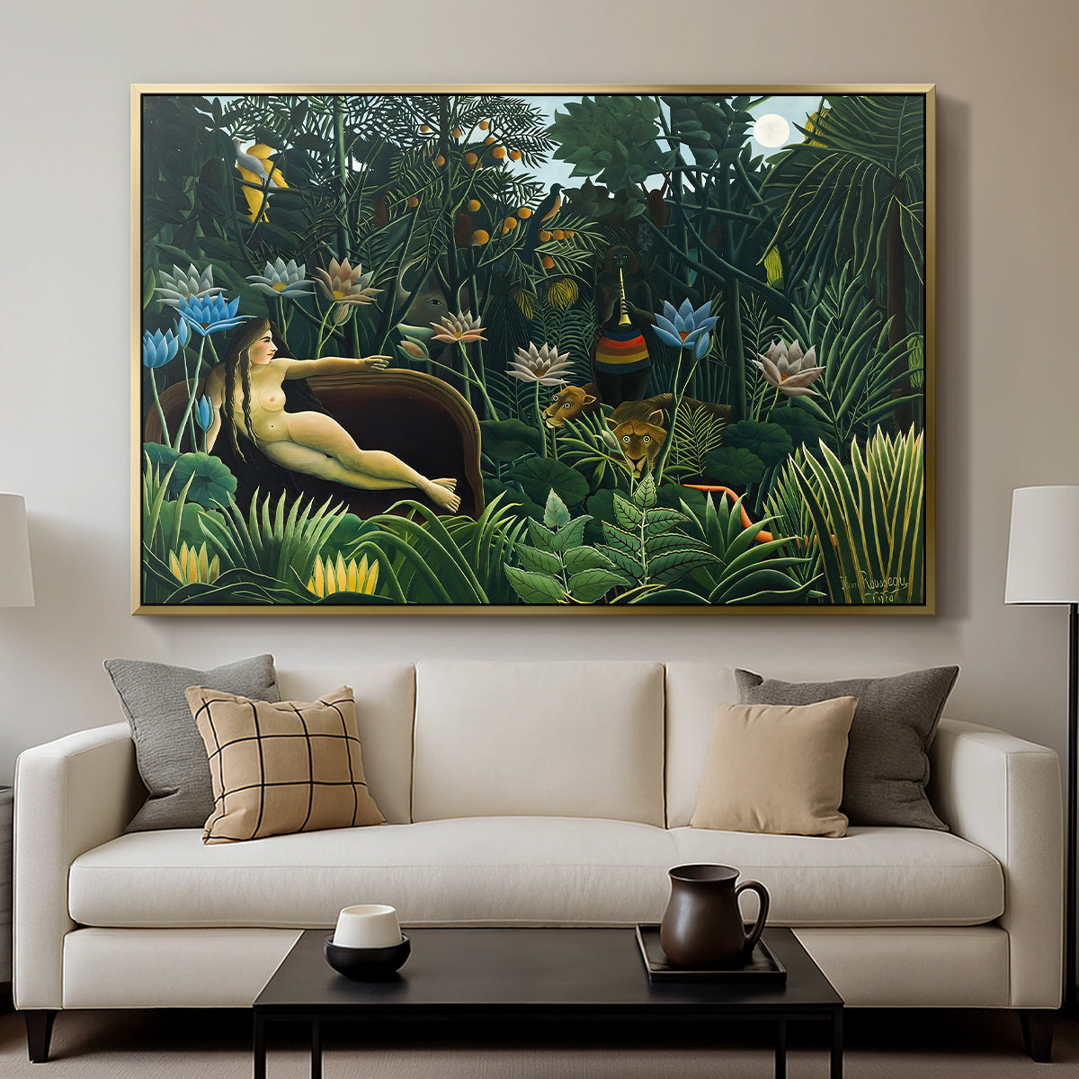 The Dream (Le Rêve), 1910 - Floater Framed Canvas Print