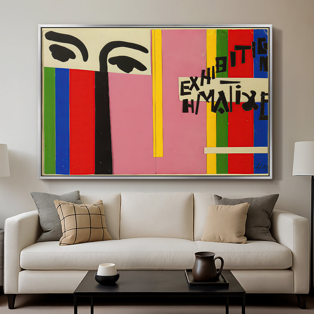 Design for Cover of Exhibition Catalogue, 1951 - Floater Framed Canvas Print