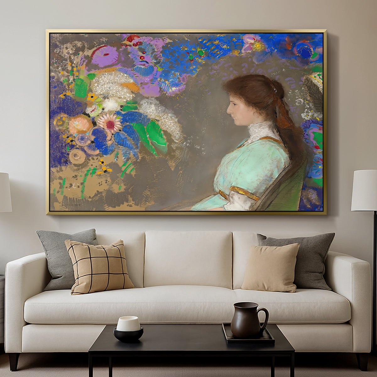 Portrait of Violette Heymann, 1910 - Floater Framed Canvas Print
