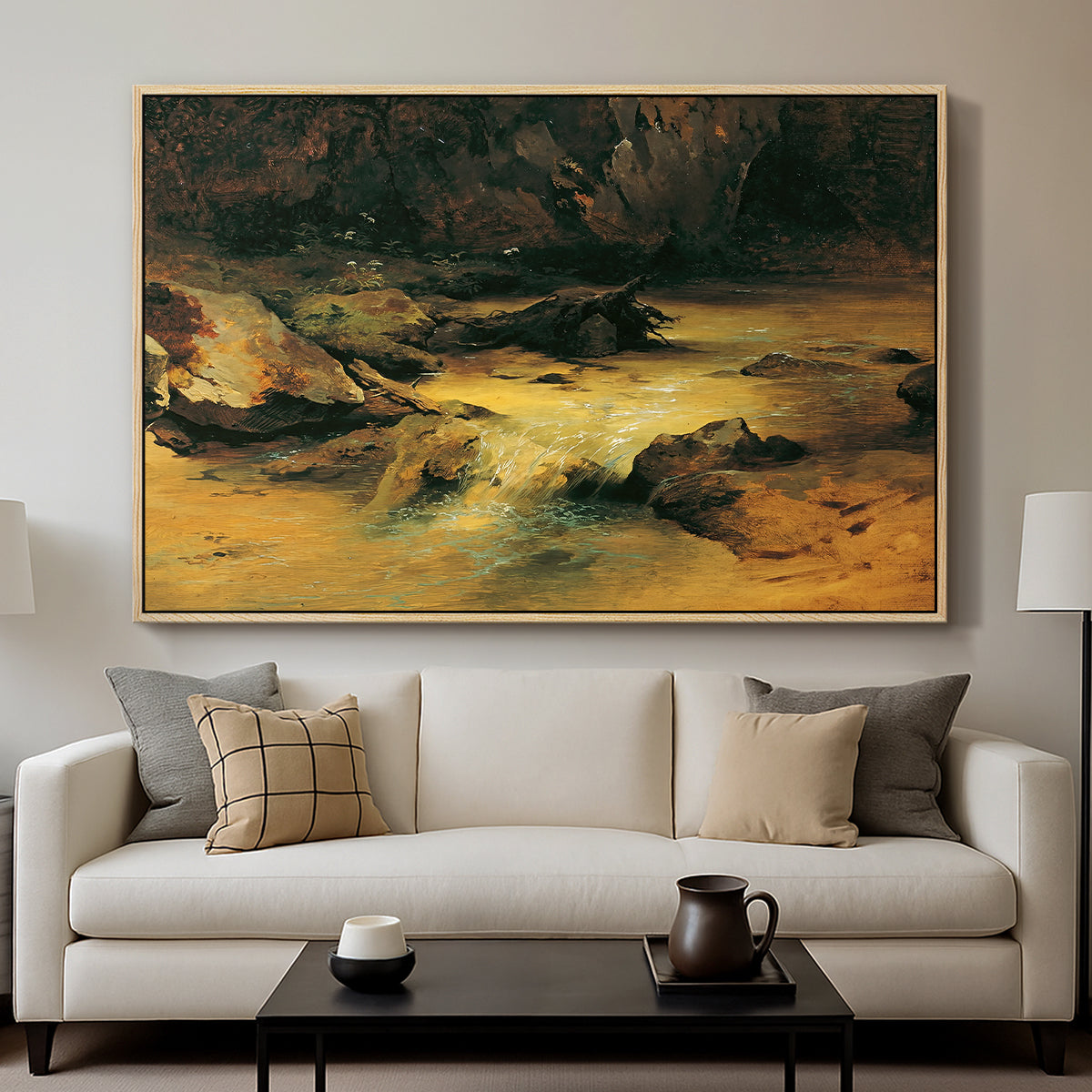 Wildbach (Wild Stream) - Floater Framed Canvas Print