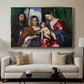 Madonna and Child with Saints Dorothy and George, c. 1516 - Floater Framed Canvas Print