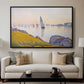 Evening Calm, Concarneau, Opus 220, 1891 - Floater Framed Canvas Print