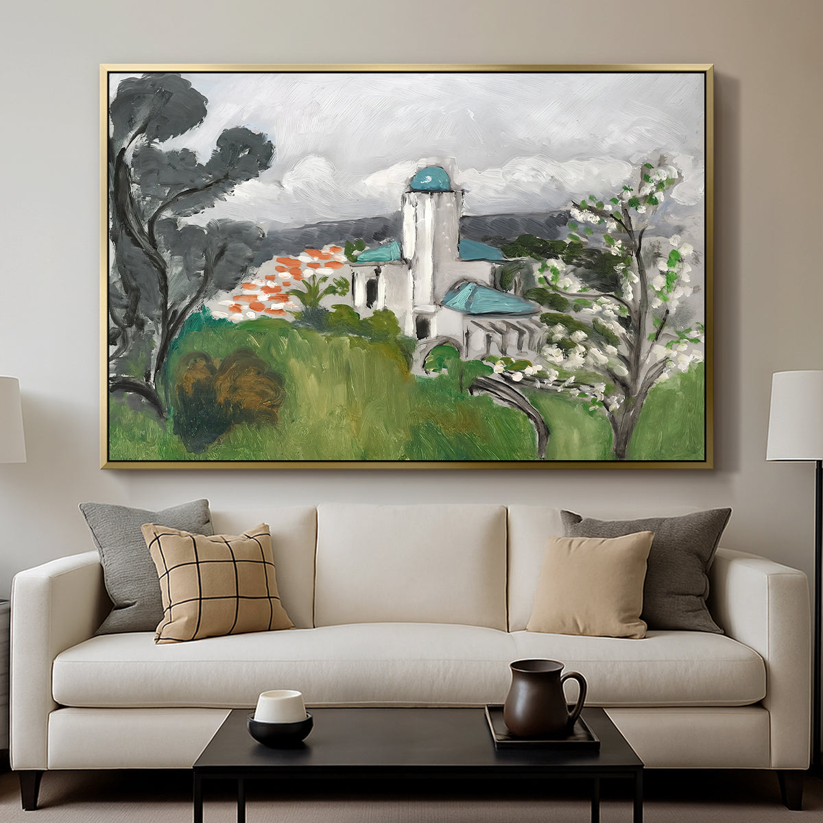 The Blue Villa (La Villa Bleue), c. 1918 - Floater Framed Canvas Print