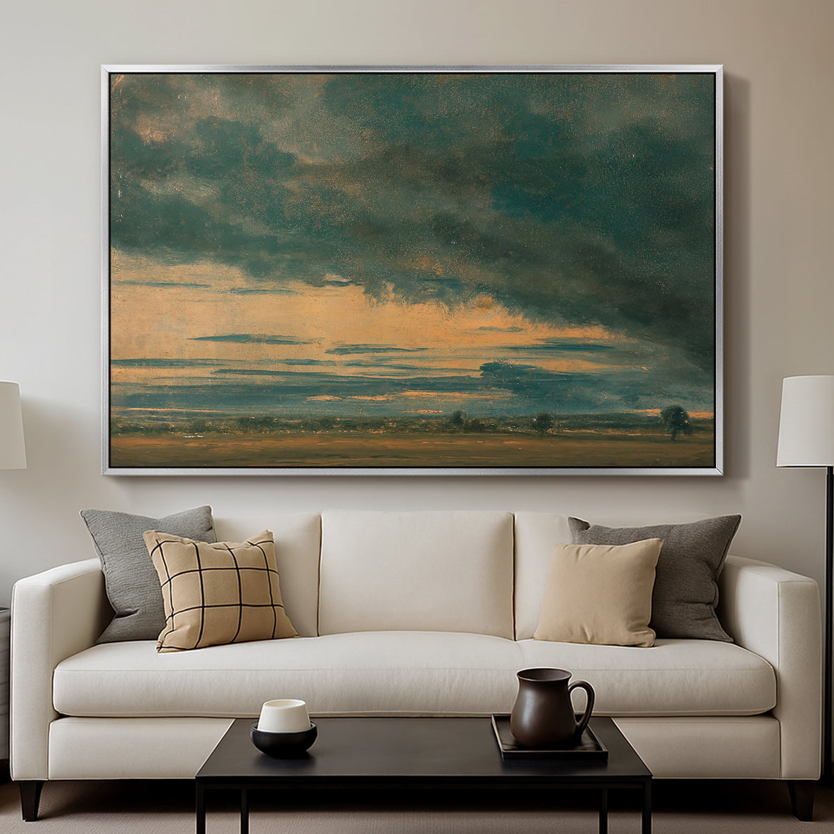Cloud Study, c. 1821 - Floater Framed Canvas Print