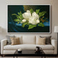 Giant Magnolias on a Blue Velvet Cloth, c. 1890 - Floater Framed Canvas Print