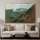 The Dachstein from the Plassen near Hallstatt, 1827 - Floater Framed Canvas Print