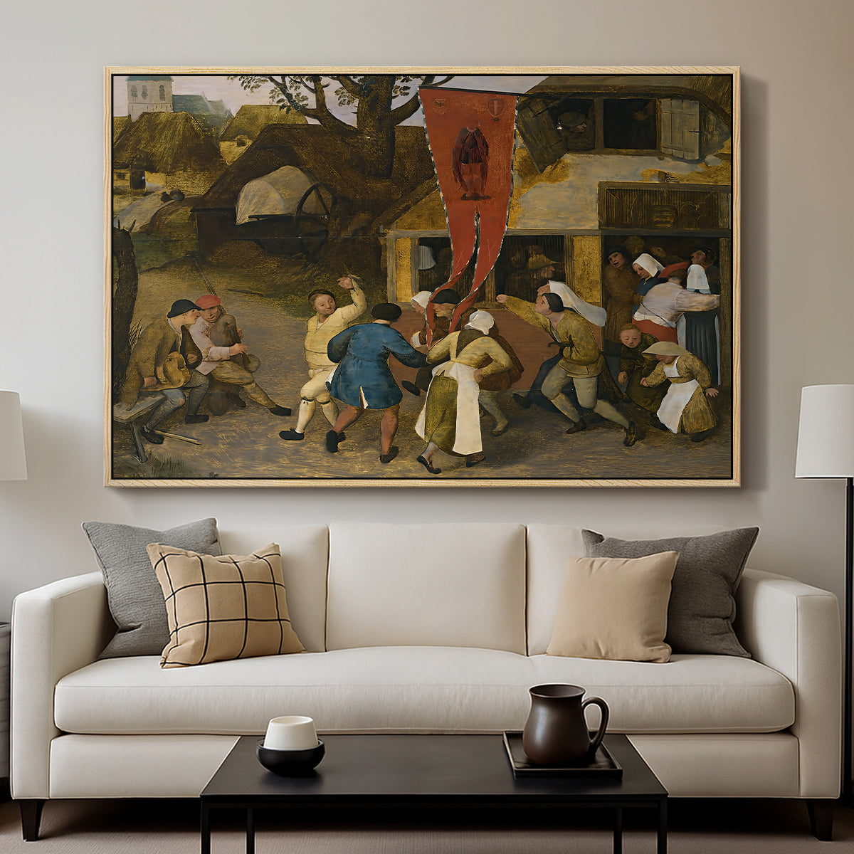 A Village Fair, c. 1567-1569 - Floater Framed Canvas Print