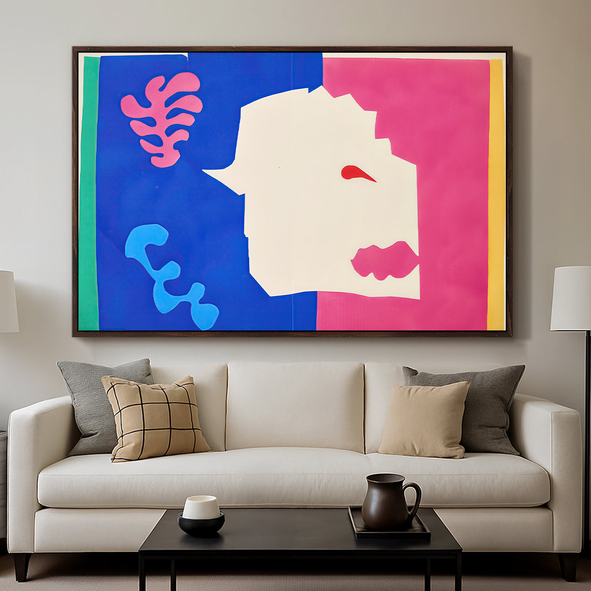 The Wolf (Le loup), from Jazz, 1947 - Floater Framed Canvas Print