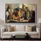 David with Goliath's Head in front of Saul, for Rembrandt, 1627 - Floater Framed Canvas Print
