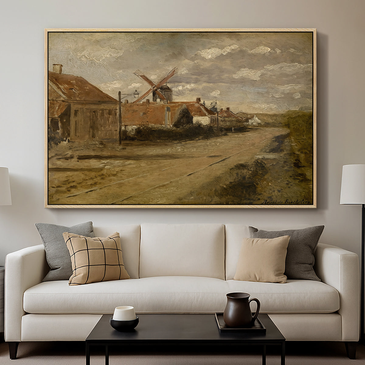 The Mill at Kiel, c. 1885-1888 - Floater Framed Canvas Print