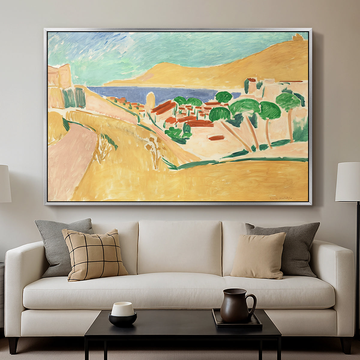 Collioure in August, c. 1911 - Floater Framed Canvas Print